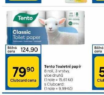 Tesco Tento toaletní papír nabídka