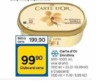 Tesco Carte d´or zmrzlina nabídka