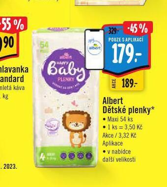 Albert Albert dětské plenky nabídka