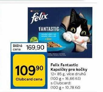 Tesco Felix fantastic kapsičky pro kočky nabídka