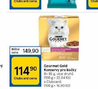 Tesco Gourmet gold konzervy pro kočky nabídka