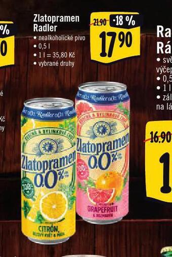 Albert Zlatopramen radler 0,0% nabídka