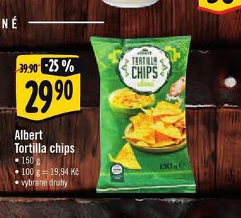 Albert Albert tortilla chips nabídka