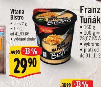 Albert Vitana bistro nabídka