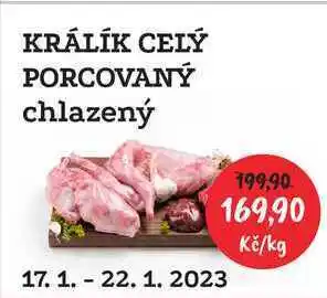 RABBIT řeznictví Králík celý porcovaný, 1 kg nabídka
