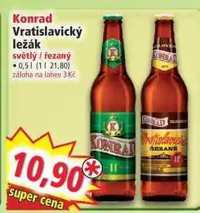 Norma Konrad vratislavický ležák, 0,5 l nabídka