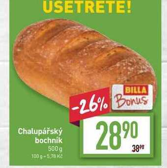 Billa Chalupářský bochník 500 g nabídka