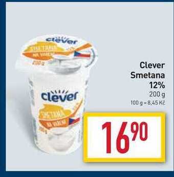 Billa Clever smetana 12% 200 g nabídka