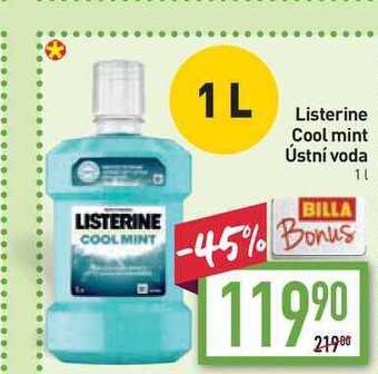 Billa Listerine cool mint ústní voda 1l nabídka
