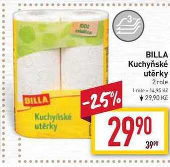 Billa Billa kuchyňské utěrky 2 role nabídka