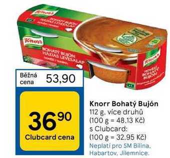 Tesco Knorr bohatý bujón 112 g nabídka