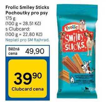 Tesco Frolic smiley sticks pochoutky pro psy 175 g nabídka