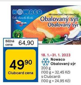 Tesco Nowaco obalovaný sýr 200 g nabídka