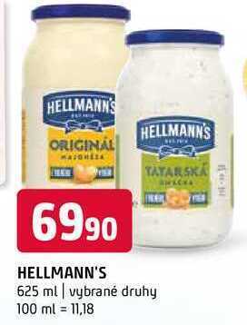 Terno Hellmann's 625 ml nabídka