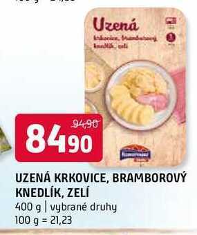 Terno Uzená krkovice, bramborový knedlík, zelí 400 g nabídka