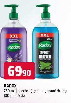 Terno Radox 750 ml | sprchový gel nabídka