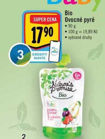 Albert Bio ovocné pyré • 90 g nabídka