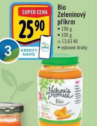 Albert Bio zeleninový příkrm 190 g nabídka