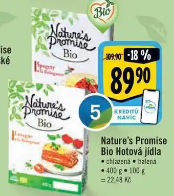 Albert Nature's promise bio hotová jídla • chlazená • balená • 400 g nabídka