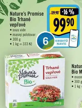 Albert Nature's promise trhané vepřové 300 g nabídka