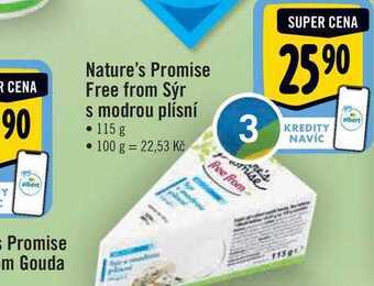 Albert Nature's promise free from sýr s modrou plísní • 115 g nabídka