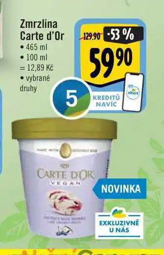 Albert Zmrzlina carte d'or • 465 ml nabídka