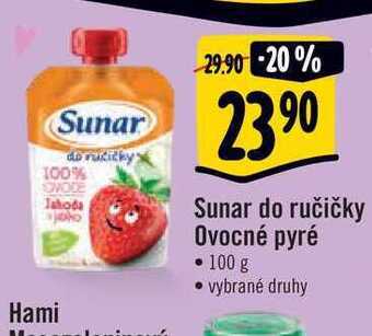 Albert Sunar do ručičky ovocné pyré • 100 g nabídka