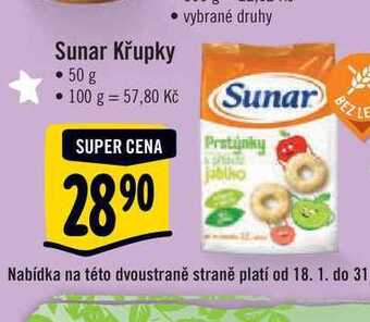 Albert Sunar křupky • 50 g nabídka