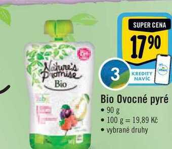 Albert Bio ovocné pyré • 90 g nabídka