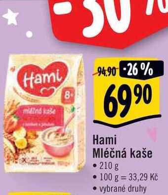 Albert Hami mléčná kaše • 210 g nabídka
