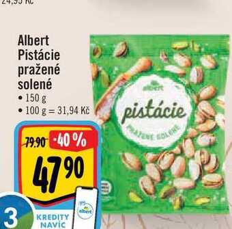 Albert Albert pistácie pražené solené • 150 g nabídka