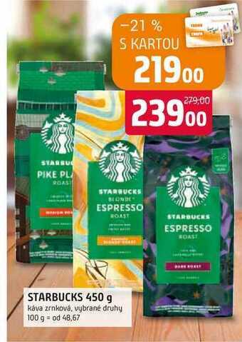 Trefa Starbucks, 450 g nabídka