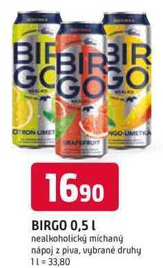 Trefa Birgo, 0,5 l nabídka