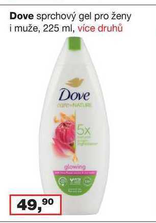 Ráj drogerie Dove sprchový gel pro ženy i muže, 225 ml nabídka