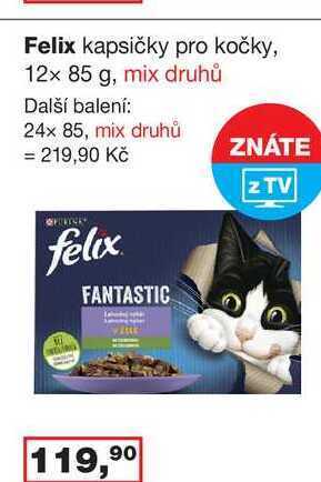 Ráj drogerie Felix kapsičky pro kočky, 12x 85 g nabídka