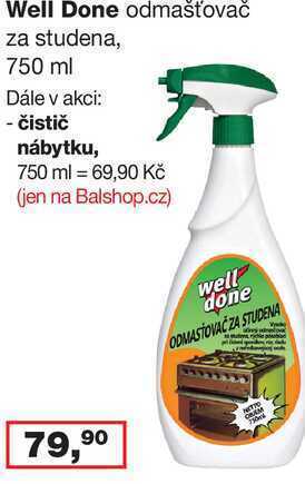 Ráj drogerie Well done odmašťovač za studena, 750 ml nabídka
