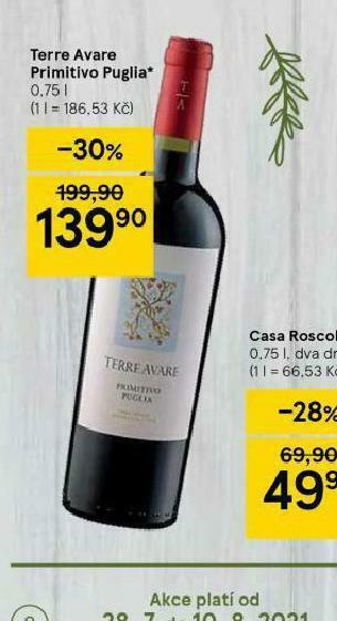 Tesco Terre avare primitivo puglia nabídka