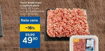 Tesco Mleté maso z vepřové plece nabídka