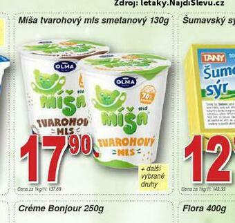 Lidl Míša tvarohový mls smetanový nabídka