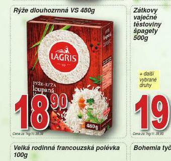 Lidl Rýže dlouhozrnná lagris nabídka