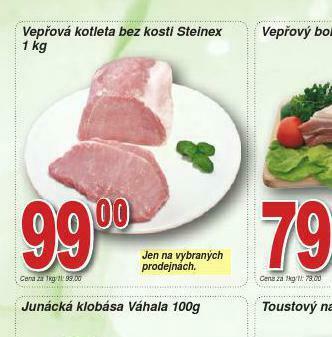 Lidl Vepřová kotleta bez kosti nabídka