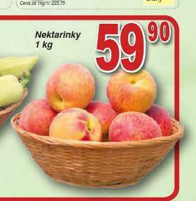 Lidl Nektarinky nabídka