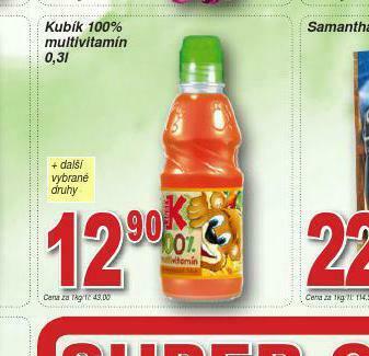 Lidl Kubík 100% multivitamin nabídka