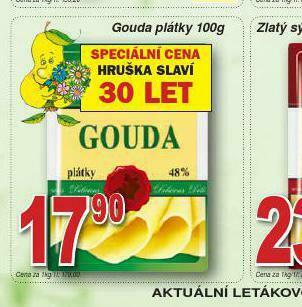 Lidl Gouda plátky nabídka