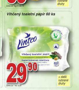 Lidl Linteo vlhčený toaletní papír nabídka