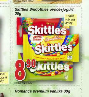 Lidl Skittles smoothie ovoce+jogurt nabídka