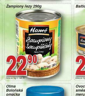 Lidl Hamé žampiony řezy nabídka