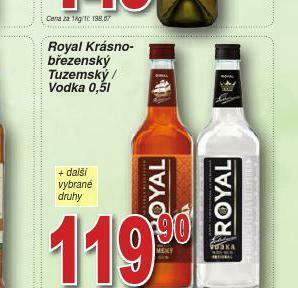 Lidl Royal krásno-březenský tuzemský / vodka nabídka
