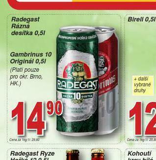 Lidl Pivo radegast rázná 10 nabídka