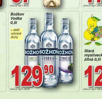 Lidl Božkov vodka nabídka